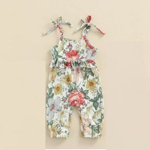 Floral Spring Easter dress Girl Outfit Clothes Groovy Vintage garden spring
